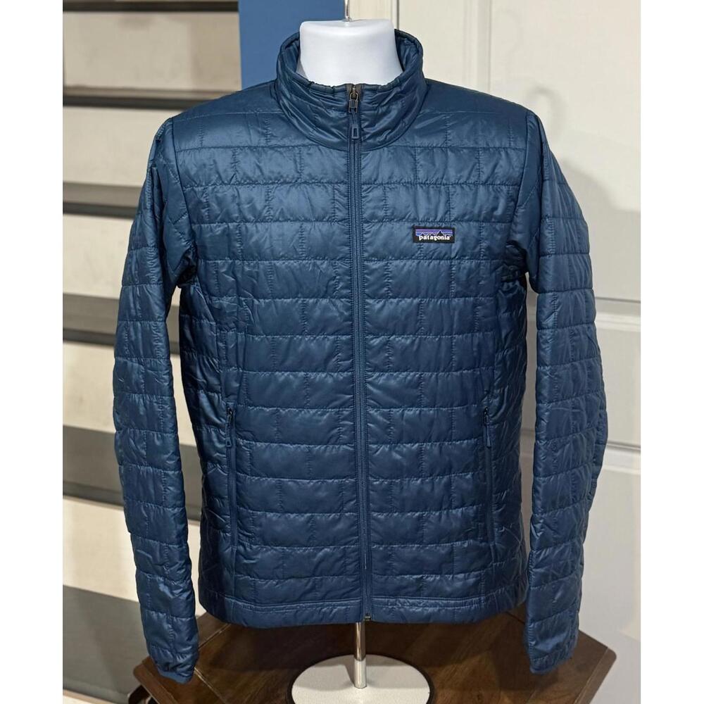 NWT! Men's Size Small Patagonia Nano Puff Insulated Full Zip Jacket Lagom Blue!
